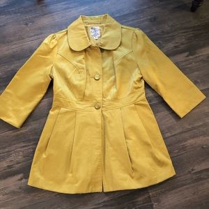 Tulle mustard peplum jacket